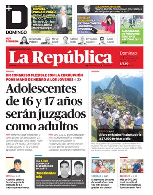 Edición Impresa - La Republica | Lima - Domingo 11 de Mayo del 2025