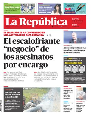 Edición Impresa - La Republica | Lima - Lunes 12 de Mayo del 2025