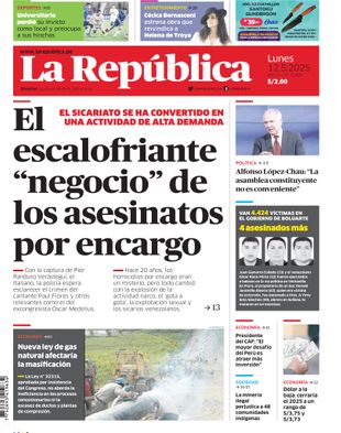 Edición Impresa - La Republica | Norte - Lunes 12 de Mayo del 2025