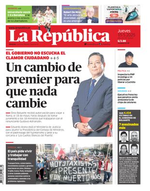 Edición Impresa - La Republica | Lima - Jueves 15 de Mayo del 2025