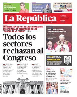 Edición Impresa - La Republica | Lima - Lunes 26 de Mayo del 2025