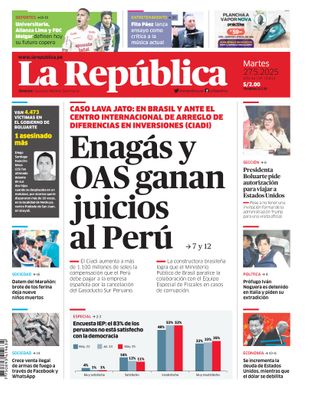 Edición Impresa - La Republica | Lima - Martes 27 de Mayo del 2025