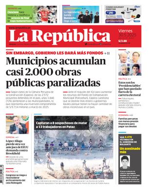 Edición Impresa - La Republica | Lima - Viernes 30 de Mayo del 2025