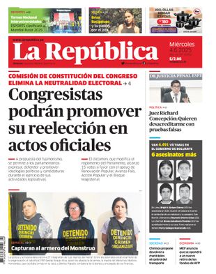 Edición Impresa - La Republica | Lima - Miercoles 04 de Junio del 2025