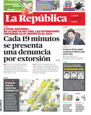 Edición Impresa - La Republica | Norte - Lunes 09 de Junio del 2025
