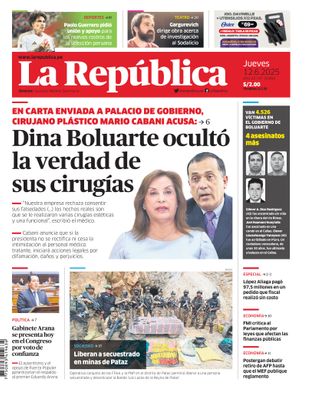 Edición Impresa - La Republica | Lima - Jueves 12 de Junio del 2025