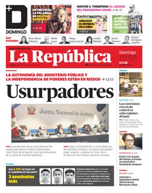 Edición Impresa - La Republica | Lima - Domingo 15 de Junio del 2025