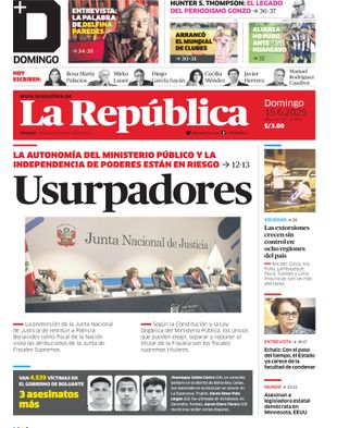 Edición Impresa - La Republica | Norte - Domingo 15 de Junio del 2025