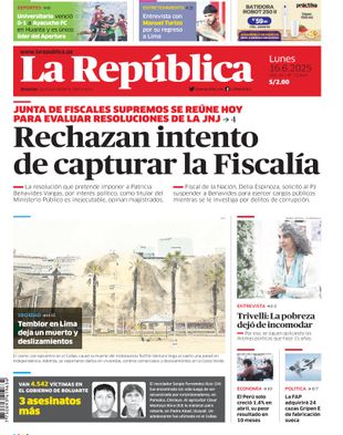 Edición Impresa - La Republica | Norte - Lunes 16 de Junio del 2025
