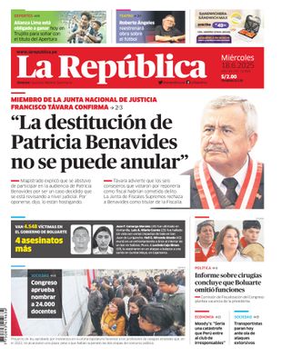 Edición Impresa - La Republica | Lima - Miercoles 18 de Junio del 2025