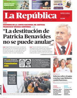 Edición Impresa - La Republica | Norte - Miercoles 18 de Junio del 2025