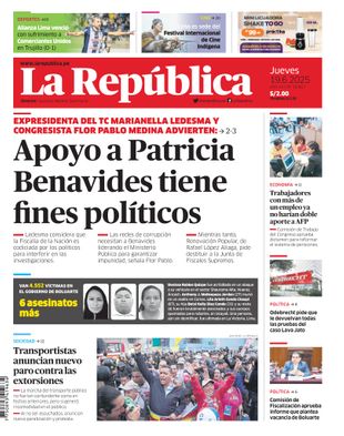 Edición Impresa - La Republica | Lima - Jueves 19 de Junio del 2025