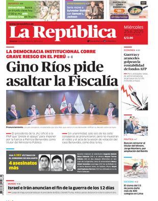 Edición Impresa - La Republica | Norte - Miercoles 25 de Junio del 2025