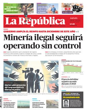 Edición Impresa - La Republica | Lima - Jueves 26 de Junio del 2025
