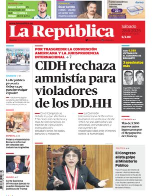 Edición Impresa - La Republica | Norte - Sabado 28 de Junio del 2025
