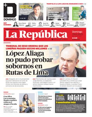 Edición Impresa - La Republica | Lima - Domingo 29 de Junio del 2025