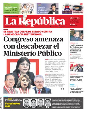 Edición Impresa - La Republica | Lima - Miercoles 02 de Julio del 2025
