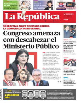 Edición Impresa - La Republica | Sur - Miercoles 02 de Julio del 2025