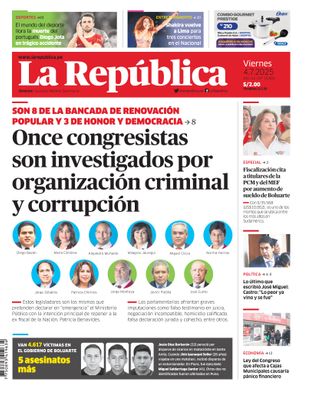Edición Impresa - La Republica | Lima - Viernes 04 de Julio del 2025