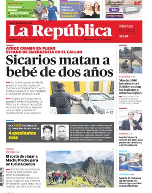 Edición Impresa - La Republica | Sur - Martes 08 de Julio del 2025