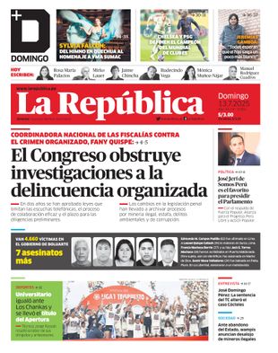 Edición Impresa - La Republica | Lima - Domingo 13 de Julio del 2025