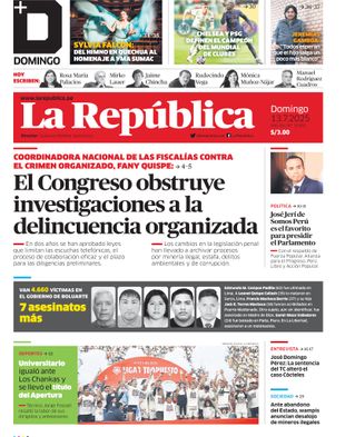 Edición Impresa - La Republica | Sur - Domingo 13 de Julio del 2025