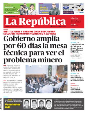 Edición Impresa - La Republica | Lima - Martes 15 de Julio del 2025