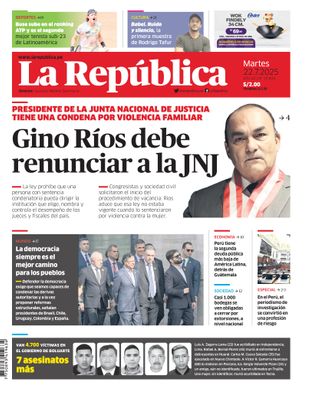 Edición Impresa - La Republica | Lima - Martes 22 de Julio del 2025