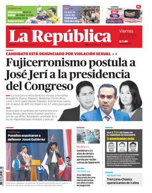 Edición Impresa - La Republica | Lima - Viernes 25 de Julio del 2025