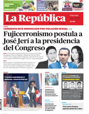 Edición Impresa - La Republica | Norte - Viernes 25 de Julio del 2025