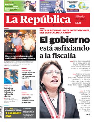 Edición Impresa - La Republica | Sur - Sabado 02 de Agosto del 2025