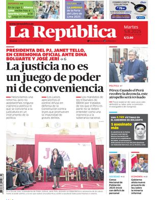 Edición Impresa - La Republica | Sur - Martes 05 de Agosto del 2025
