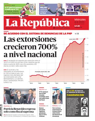 Edición Impresa - La Republica | Lima - Miercoles 06 de Agosto del 2025