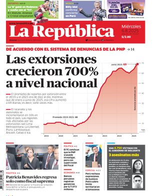 Edición Impresa - La Republica | Sur - Miercoles 06 de Agosto del 2025