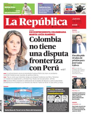 Edición Impresa - La Republica | Lima - Jueves 07 de Agosto del 2025