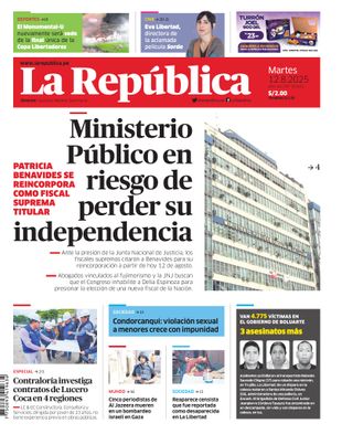 Edición Impresa - La Republica | Lima - Martes 12 de Agosto del 2025
