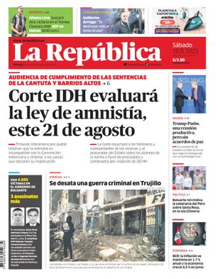 Edición Impresa - La Republica | Lima - Sabado 16 de Agosto del 2025