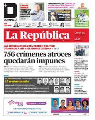 Edición Impresa - La Republica | Lima - Domingo 17 de Agosto del 2025