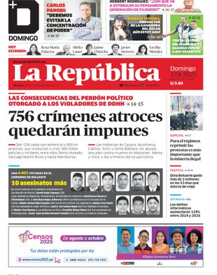 Edición Impresa - La Republica | Sur - Domingo 17 de Agosto del 2025