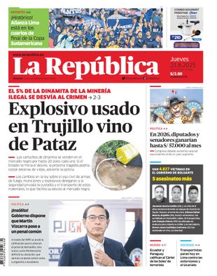 Edición Impresa - La Republica | Lima - Jueves 21 de Agosto del 2025