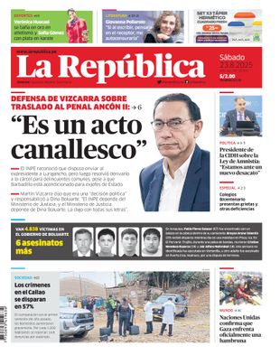 Edición Impresa - La Republica | Lima - Sabado 23 de Agosto del 2025