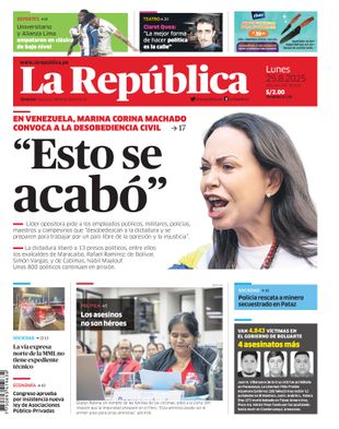 Edición Impresa - La Republica | Lima - Lunes 25 de Agosto del 2025