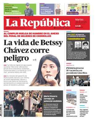Edición Impresa - La Republica | Lima - Martes 26 de Agosto del 2025