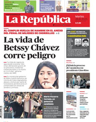 Edición Impresa - La Republica | Norte - Martes 26 de Agosto del 2025