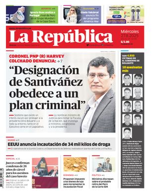 Edición Impresa - La Republica | Lima - Miercoles 27 de Agosto del 2025