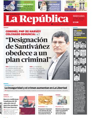 Edición Impresa - La Republica | Norte - Miercoles 27 de Agosto del 2025
