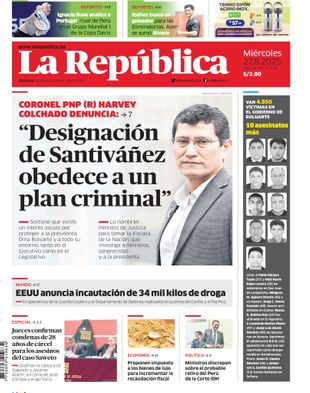 Edición Impresa - La Republica | Sur - Miercoles 27 de Agosto del 2025