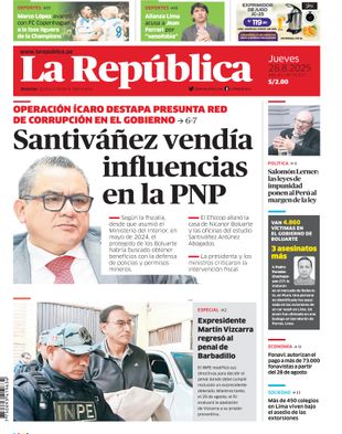 Edición Impresa - La Republica | Norte - Jueves 28 de Agosto del 2025