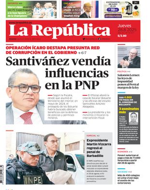 Edición Impresa - La Republica | Sur - Jueves 28 de Agosto del 2025