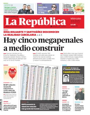 Edición Impresa - La Republica | Lima - Miercoles 03 de Setiembre del 2025